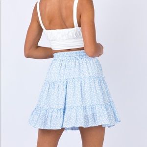 Princess Polly Blue Floral Skirt